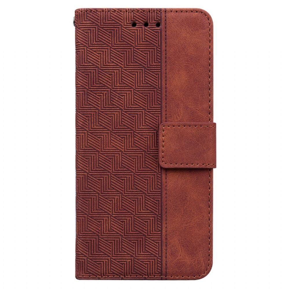 Flip Case Für Xiaomi Redmi 10C Mit Kordel Tangamuster