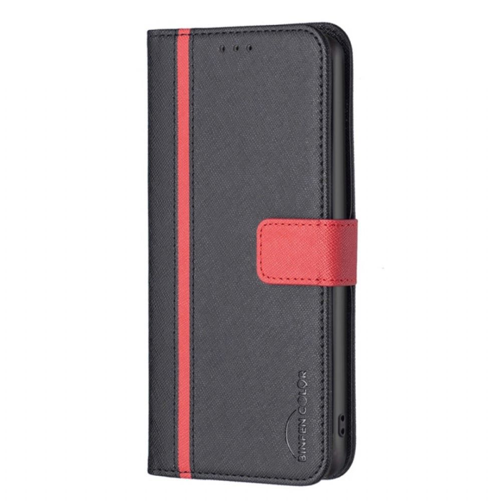 Flip Case Für Xiaomi Redmi 10C Texturiertes Kunstleder Binfen Color