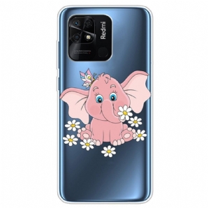 Handyhülle Für Xiaomi Redmi 10C Rosa Elefant Transparent