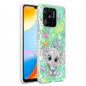 Handyhülle Für Xiaomi Redmi 10C Stylischer Elefant