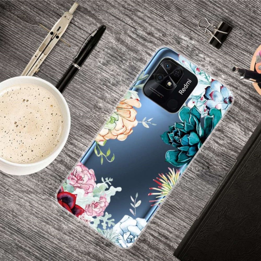 Hülle Für Xiaomi Redmi 10C Nahtlose Aquarellblumen