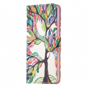 Lederhüllen Für Xiaomi Redmi 10C Aquarellbaum