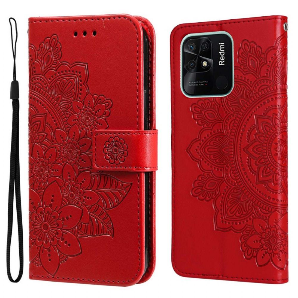 Lederhüllen Für Xiaomi Redmi 10C Mit Kordel Tanga-mandala