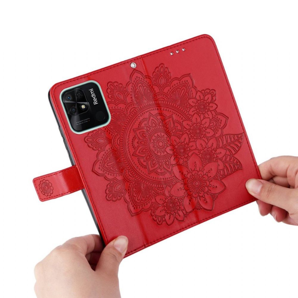 Lederhüllen Für Xiaomi Redmi 10C Mit Kordel Tanga-mandala