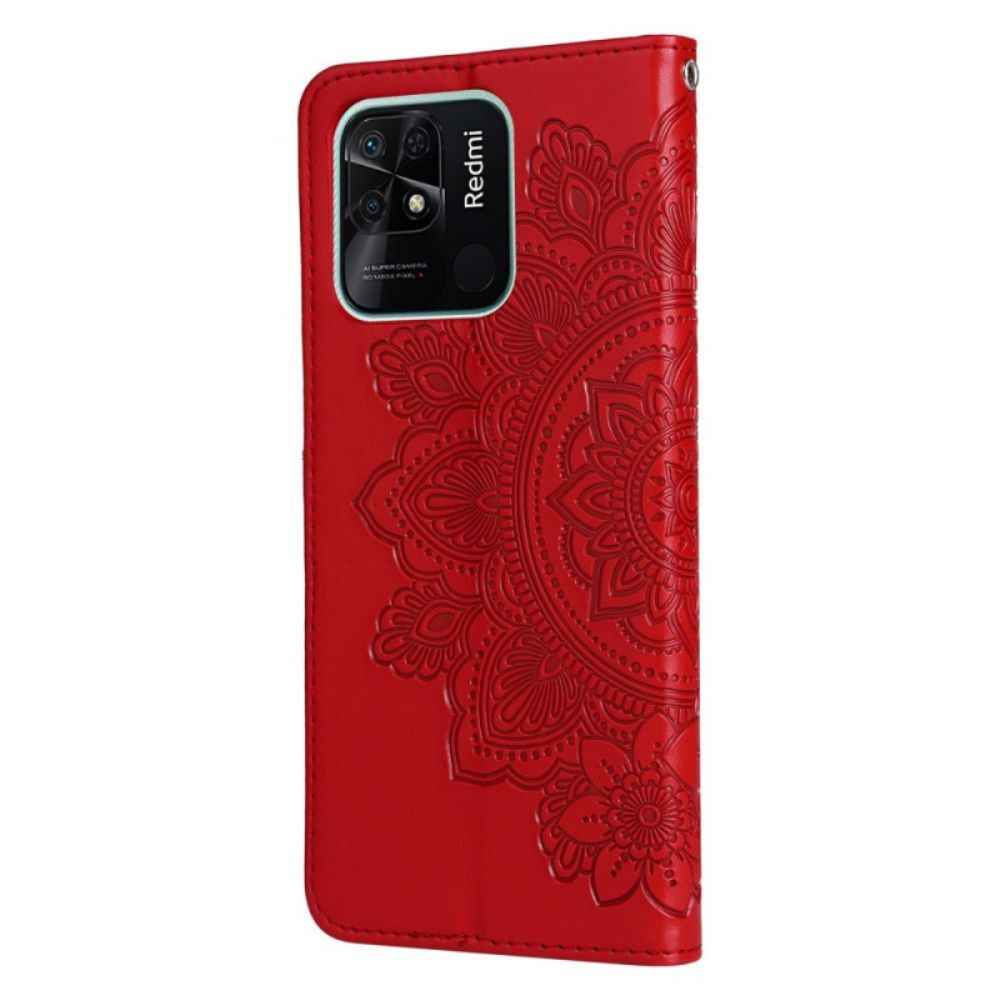 Lederhüllen Für Xiaomi Redmi 10C Mit Kordel Tanga-mandala