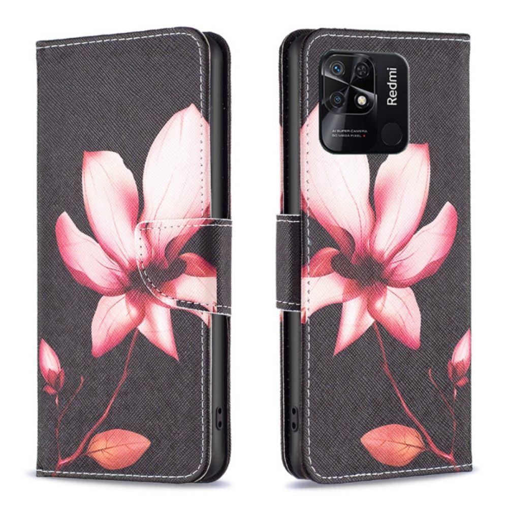 Lederhüllen Für Xiaomi Redmi 10C Rosa Blume