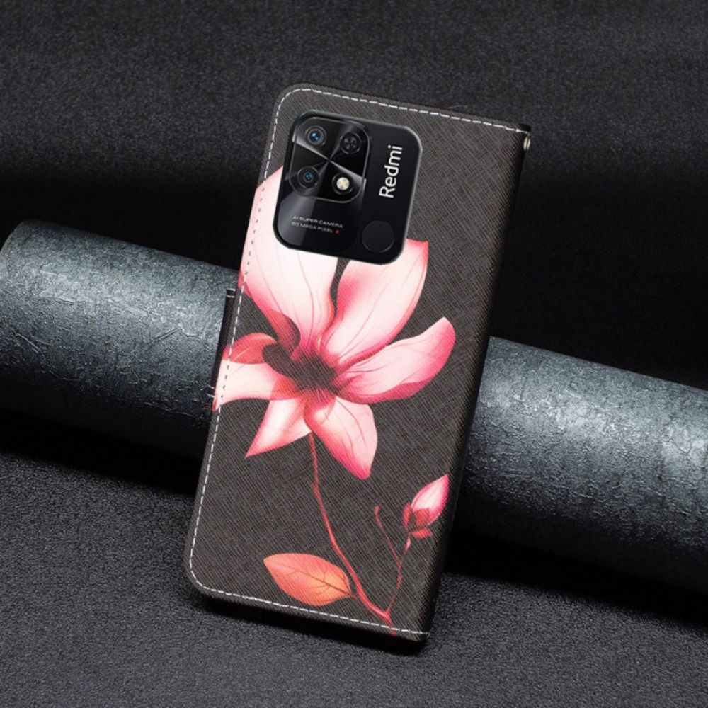 Lederhüllen Für Xiaomi Redmi 10C Rosa Blume