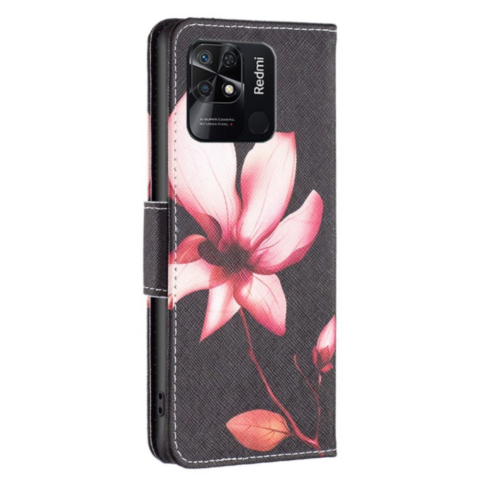 Lederhüllen Für Xiaomi Redmi 10C Rosa Blume