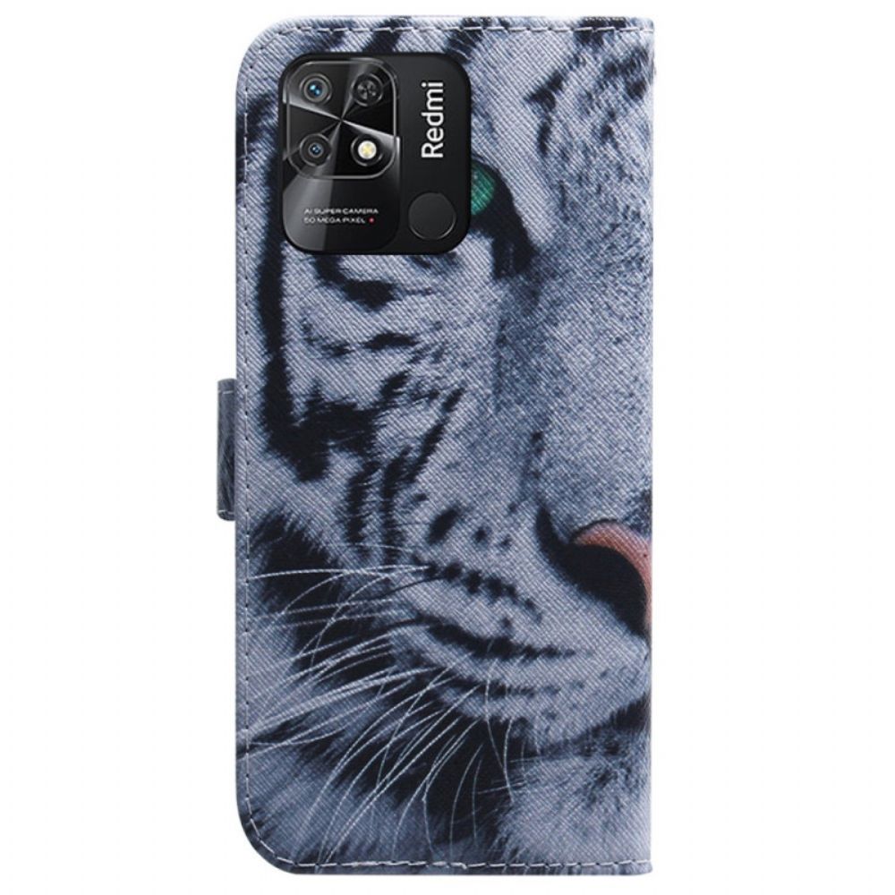 Lederhüllen Für Xiaomi Redmi 10C Weißer Tiger