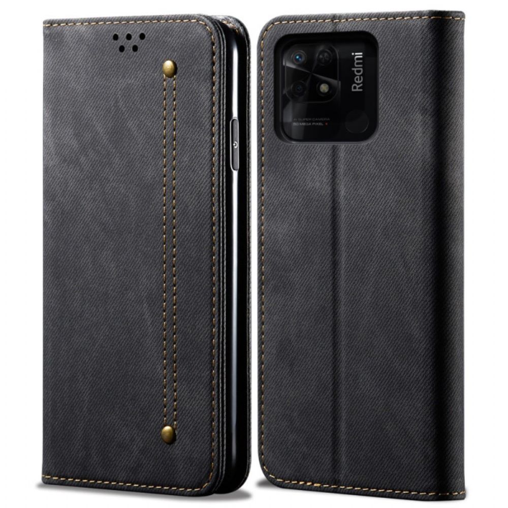 Schutzhülle Für Xiaomi Redmi 10C Flip Case Jeansstoff