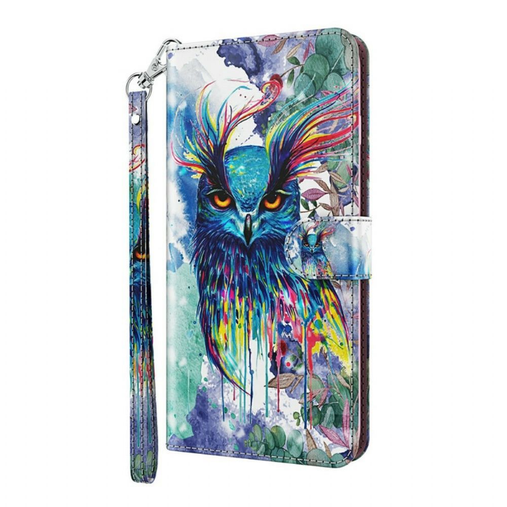 Lederhüllen Für Xiaomi Redmi 9T Aquarell Vogel