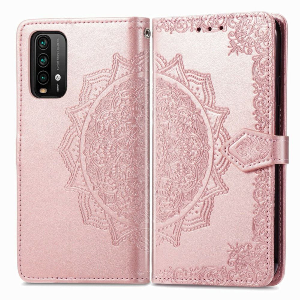 Lederhüllen Für Xiaomi Redmi 9T Mandala Aus Dem Mittelalter