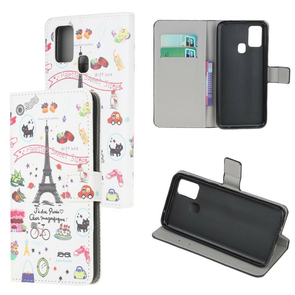 Flip Case Für OnePlus Nord N10 Ich Liebe Paris