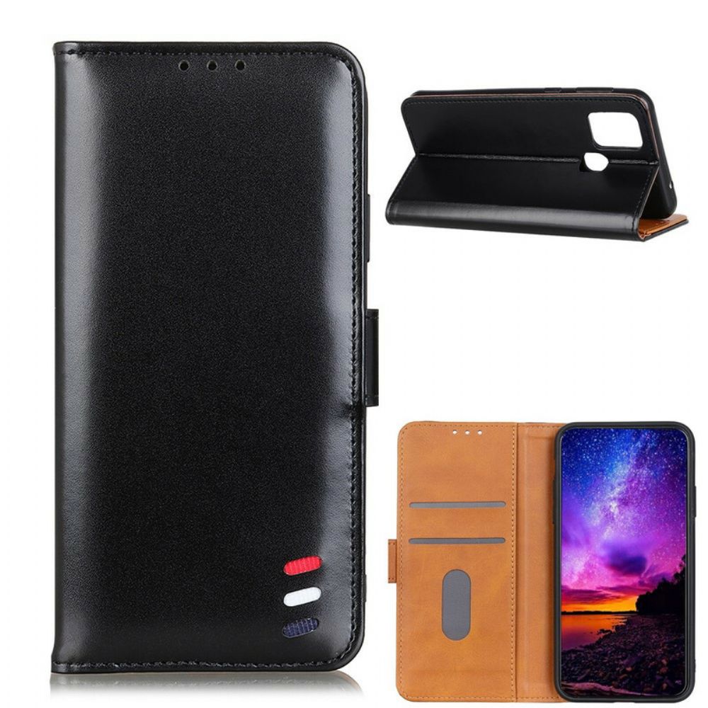 Flip Case Für OnePlus Nord N10 Tricolor Lederoptik