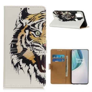 Flip Case Für OnePlus Nord N10 Wilder Tiger