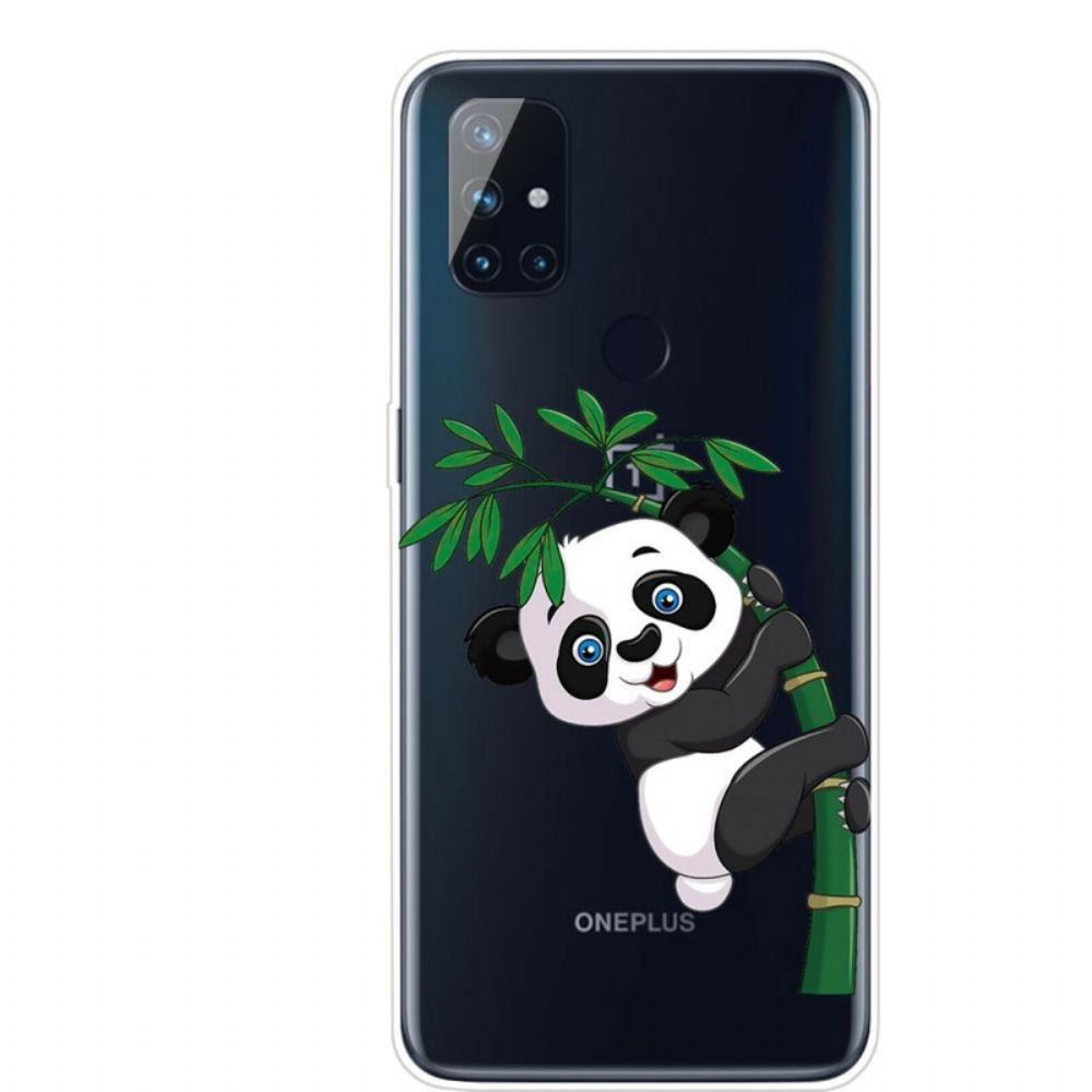 Handyhülle Für OnePlus Nord N10 Nahtloser Panda Auf Bambus