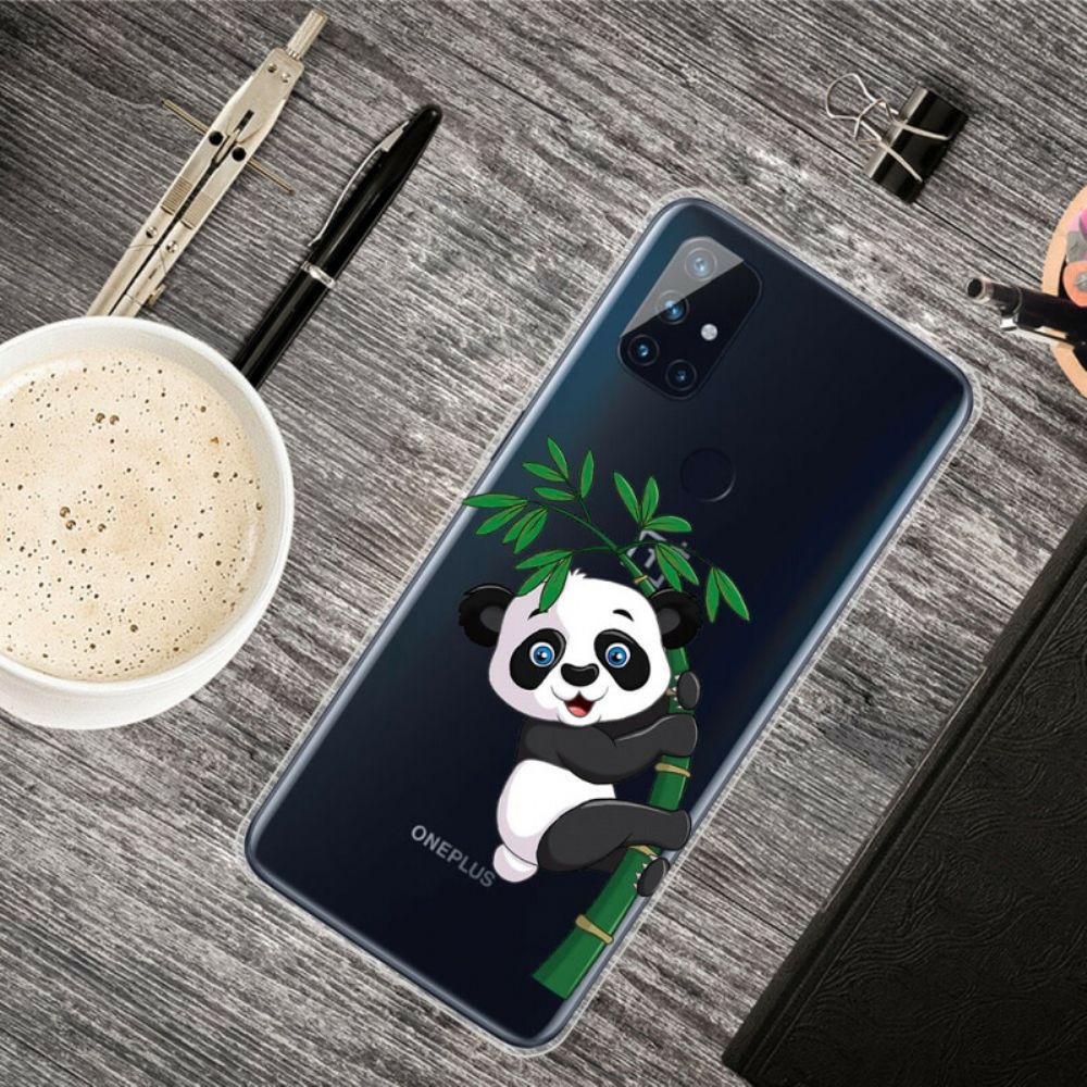 Handyhülle Für OnePlus Nord N10 Nahtloser Panda Auf Bambus