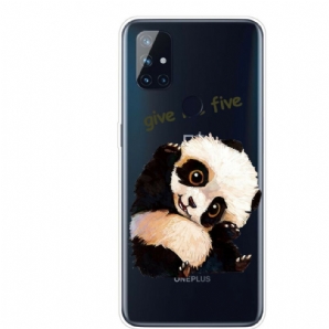 Handyhülle Für OnePlus Nord N10 Transparenter Panda Gib Mir Fünf