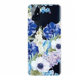 Hülle Für OnePlus Nord N10 Aquarellblaue Blumen Nahtlos