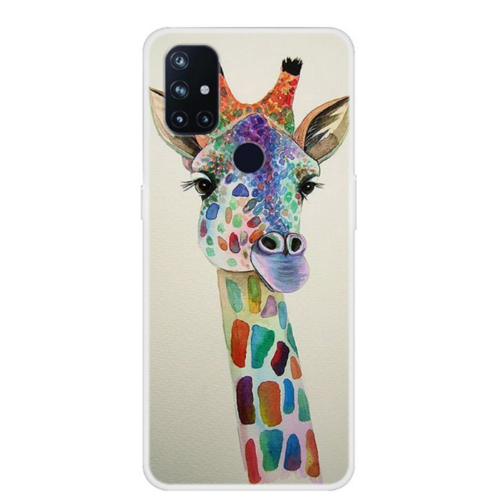 Hülle Für OnePlus Nord N10 Bunte Giraffe