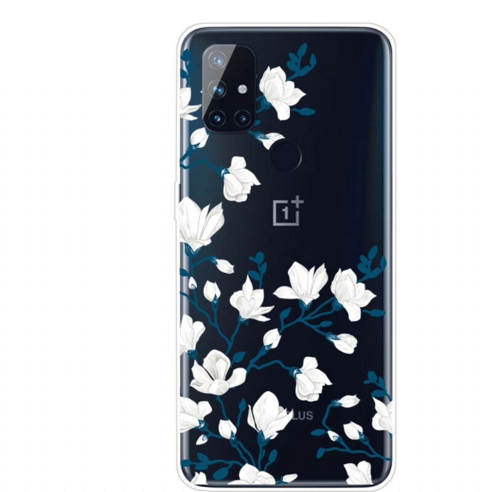 Hülle Für OnePlus Nord N10 Weiße Blumen