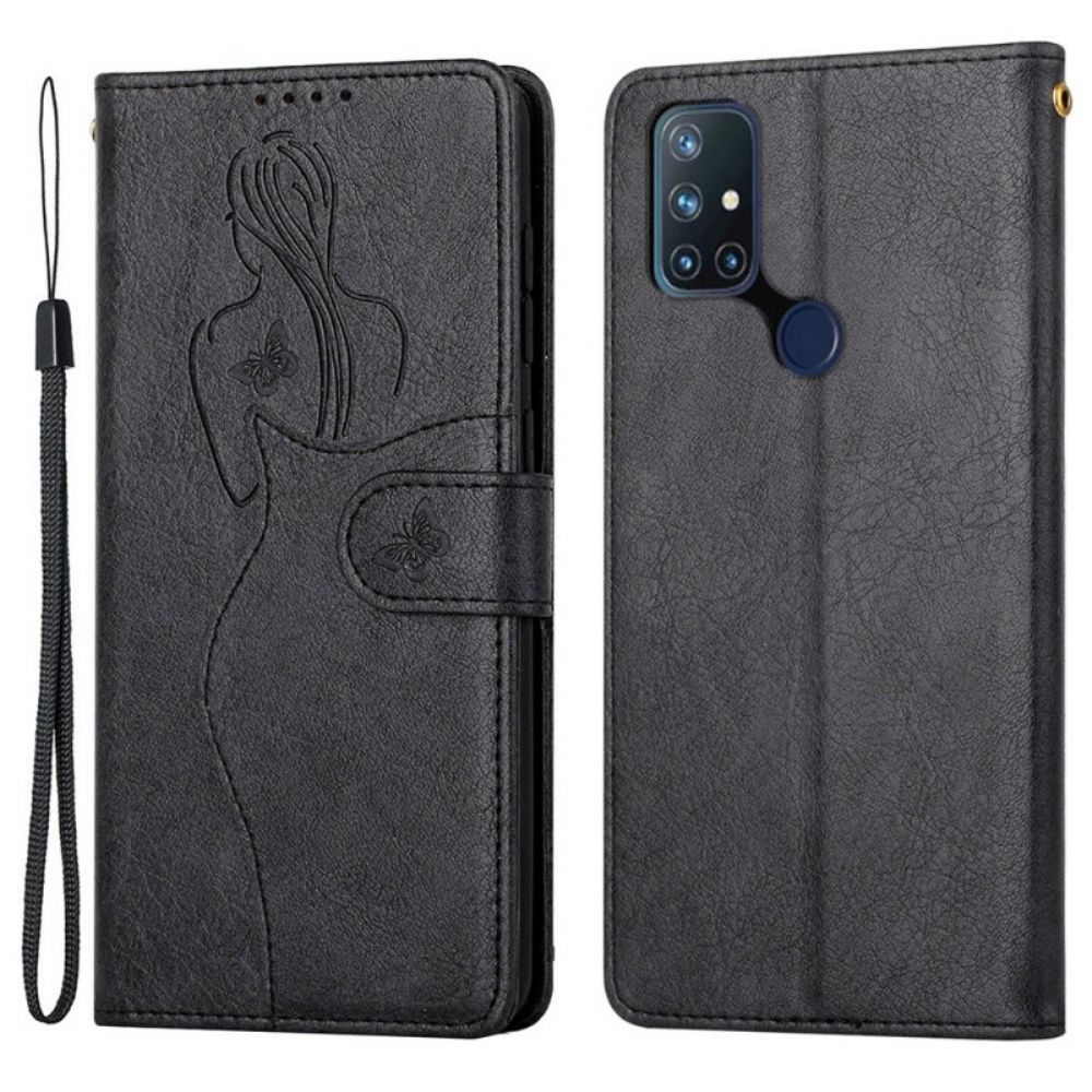 Lederhüllen Für OnePlus Nord N10 Silhouette Aus Kunstleder