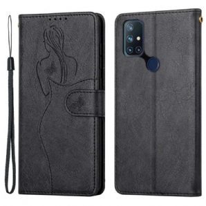 Lederhüllen Für OnePlus Nord N10 Silhouette Aus Kunstleder