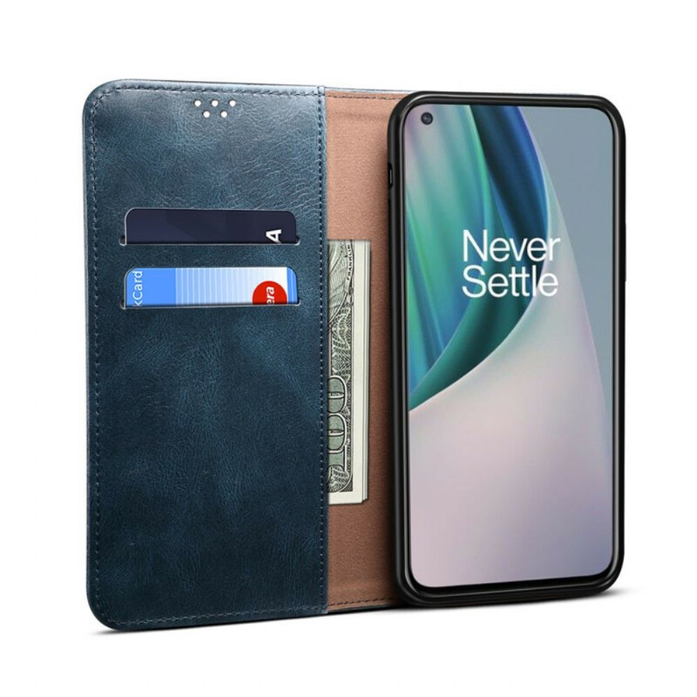 Schutzhülle Für OnePlus Nord N10 Flip Case Gewachstes Kunstleder