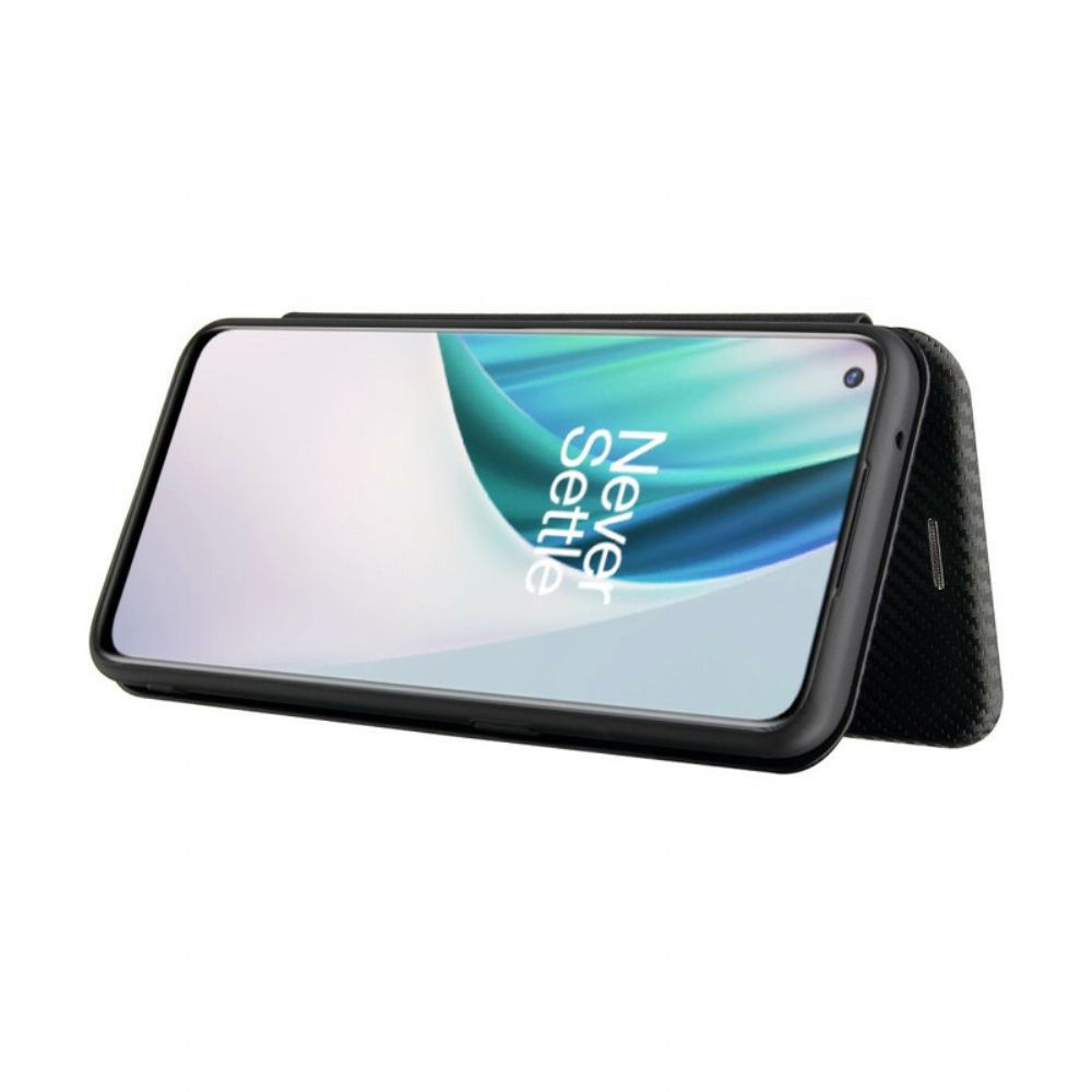 Schutzhülle Für OnePlus Nord N10 Flip Case Kohlefaser