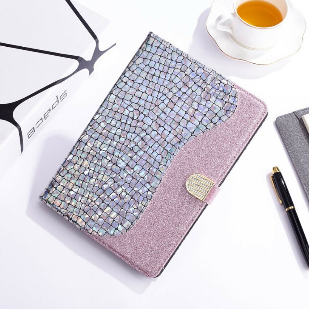 Flip Case Für Samsung Galaxy Tab A 8" (2024) Exquisite Krokodilstruktur