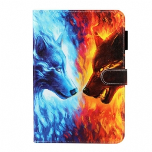 Flip Case Für Samsung Galaxy Tab A 8" (2024) Feuer- Und Eiswolf