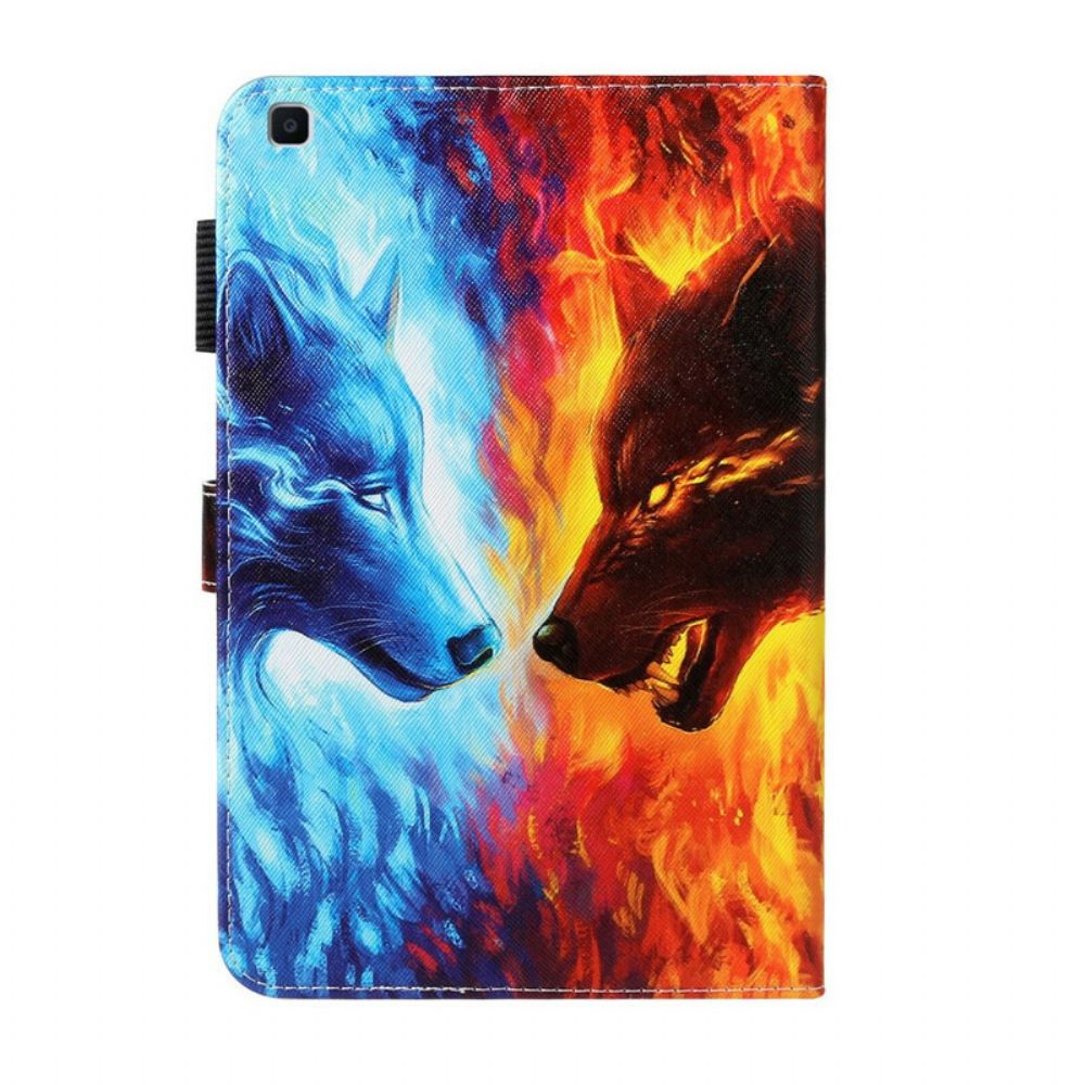 Flip Case Für Samsung Galaxy Tab A 8" (2024) Feuer- Und Eiswolf