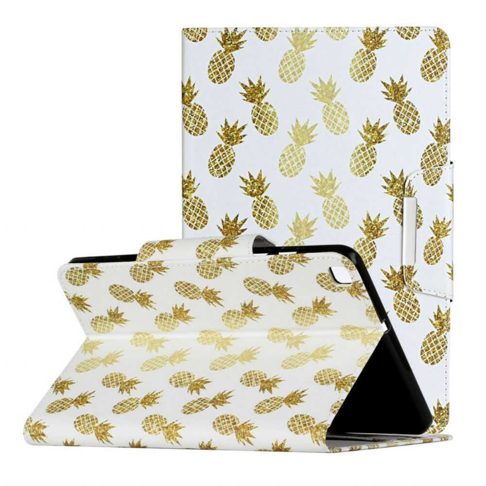 Flip Case Für Samsung Galaxy Tab A 8" (2024) Goldene Ananas