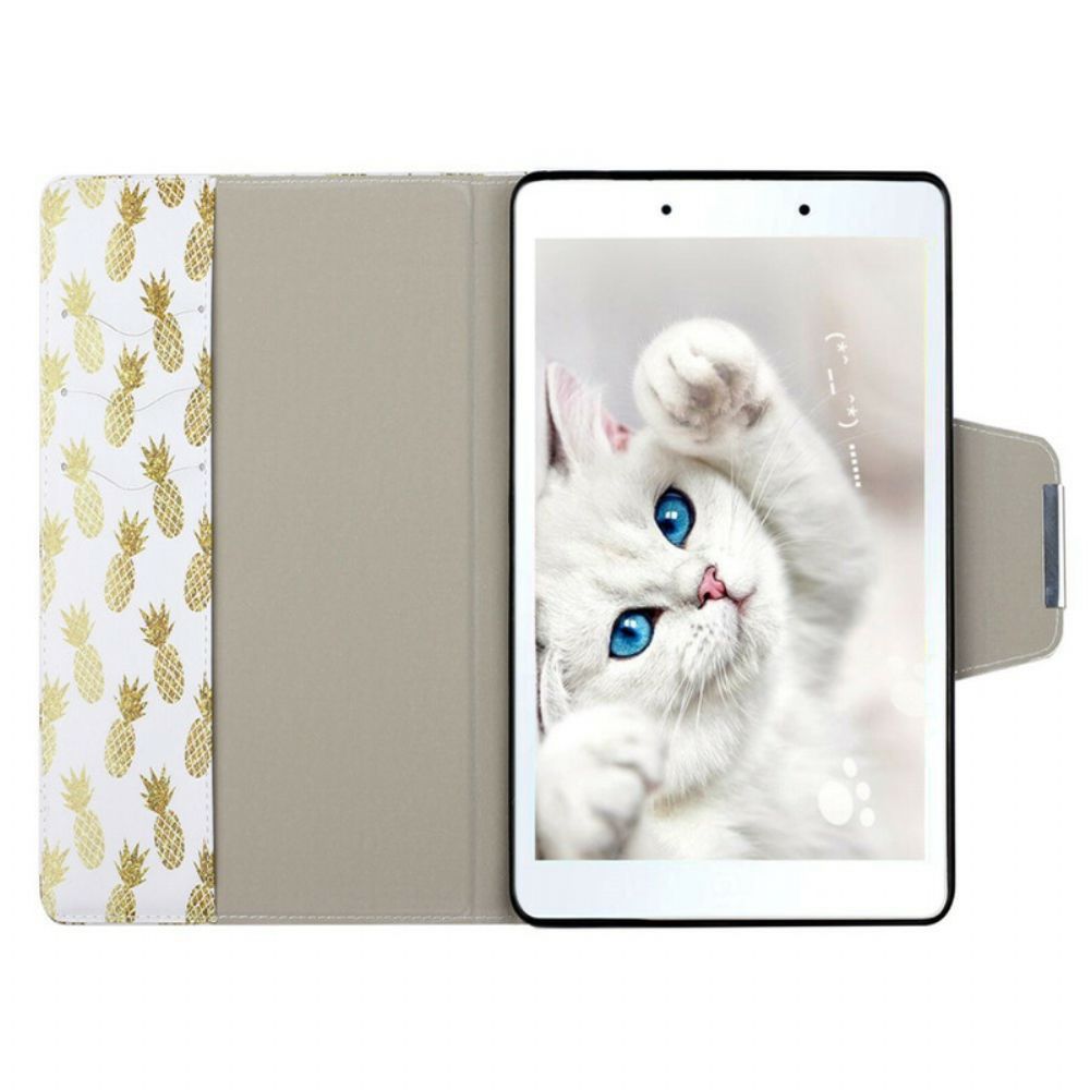 Flip Case Für Samsung Galaxy Tab A 8" (2024) Goldene Ananas