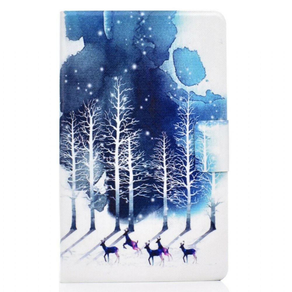 Flip Case Für Samsung Galaxy Tab A 8" (2024) Schneehirsch