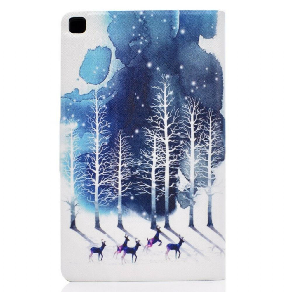 Flip Case Für Samsung Galaxy Tab A 8" (2024) Schneehirsch