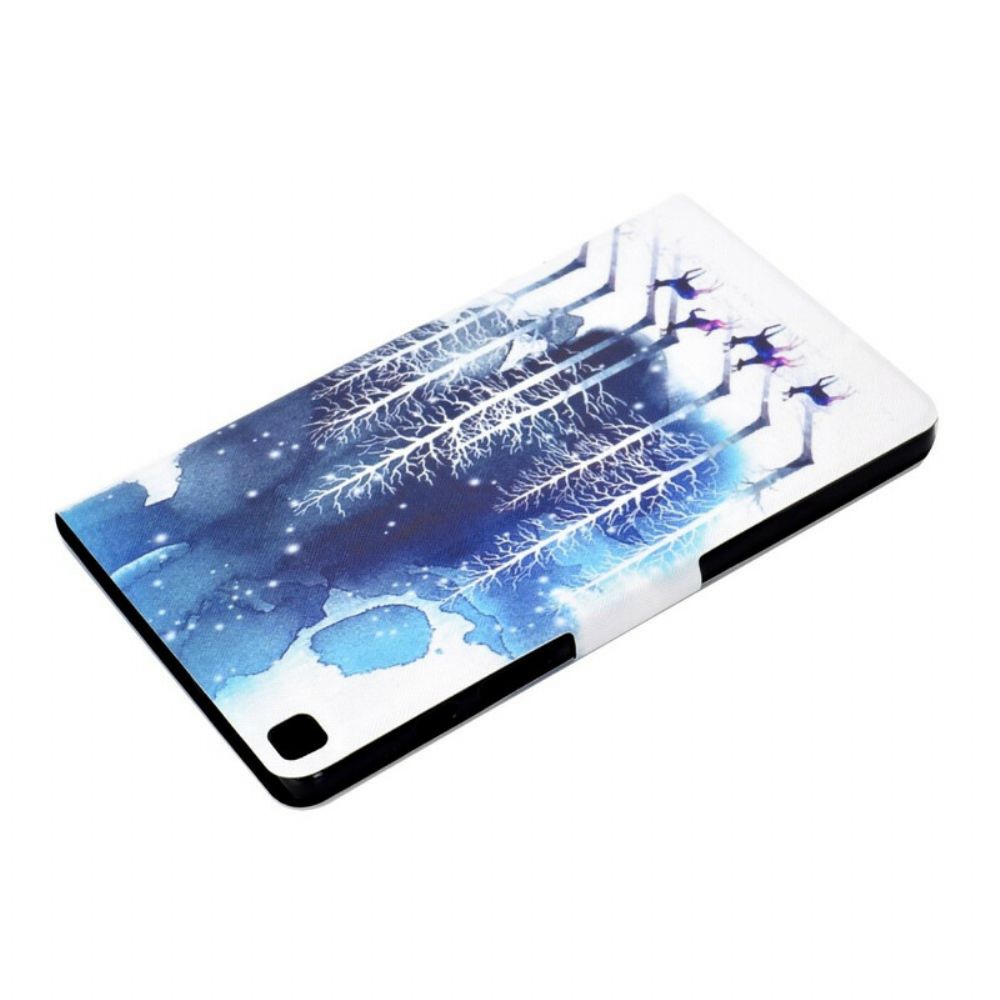 Flip Case Für Samsung Galaxy Tab A 8" (2024) Schneehirsch