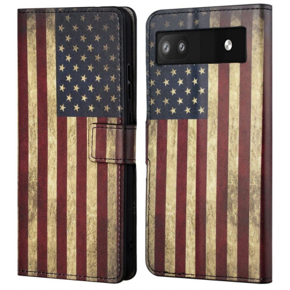 Flip Case Für Google Pixel 6A Amerikanische Flagge