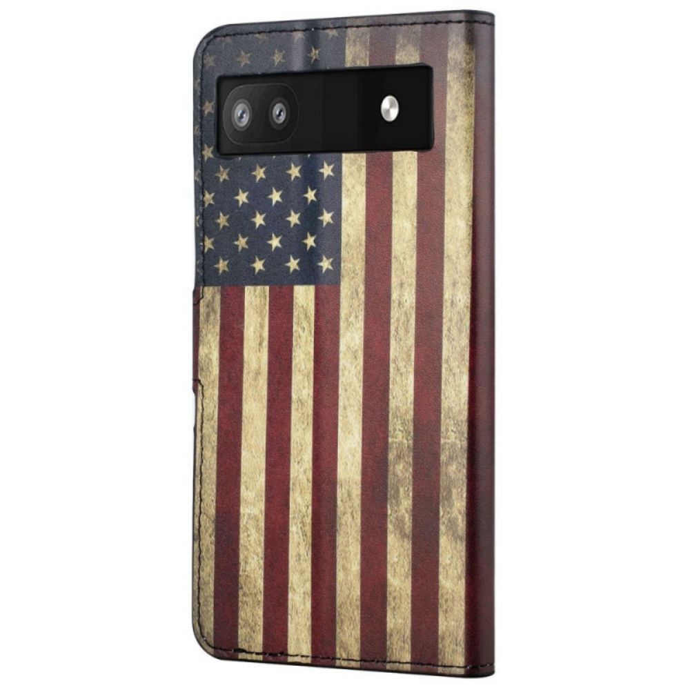 Flip Case Für Google Pixel 6A Amerikanische Flagge