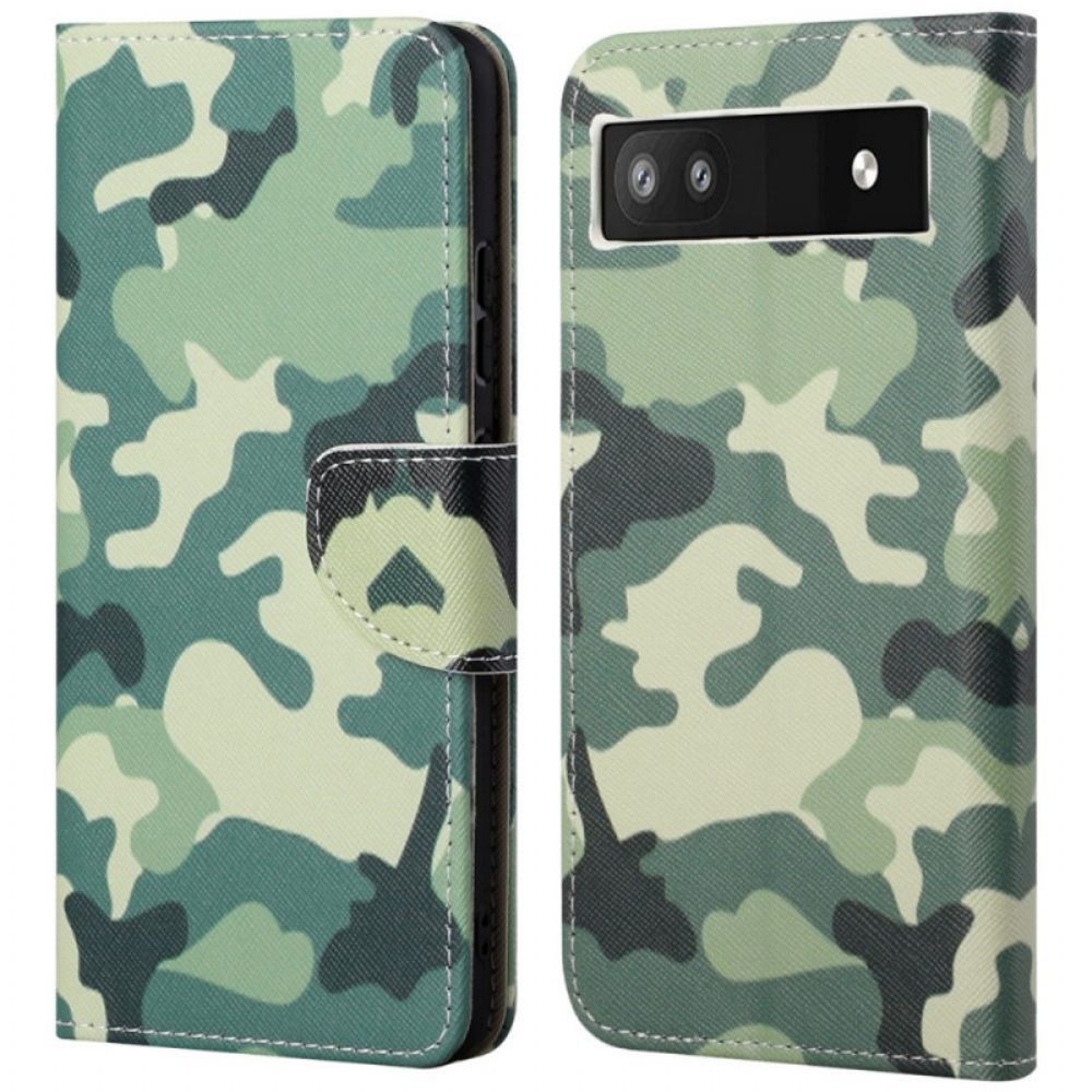 Flip Case Für Google Pixel 6A Camouflage