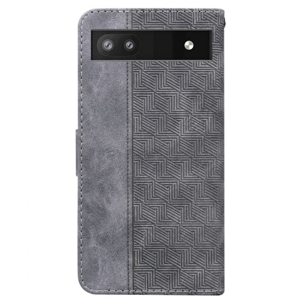 Flip Case Für Google Pixel 6A Mit Kordel Tanga Gewebte Serie