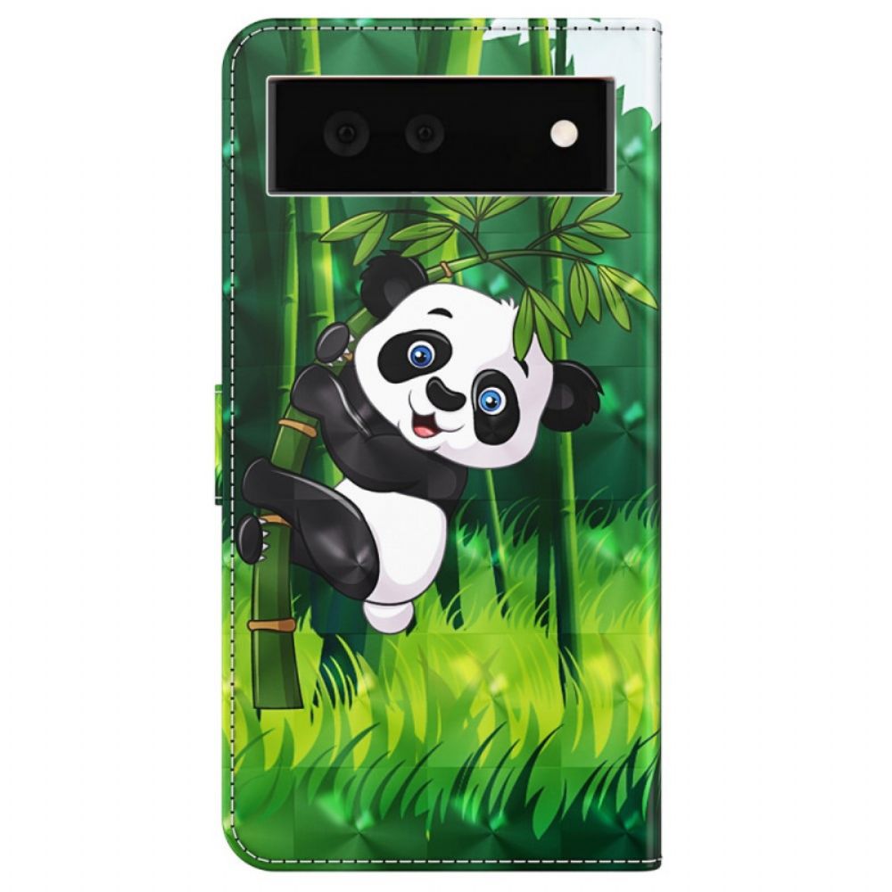 Flip Case Für Google Pixel 6A Mit Kordel Tanga-panda