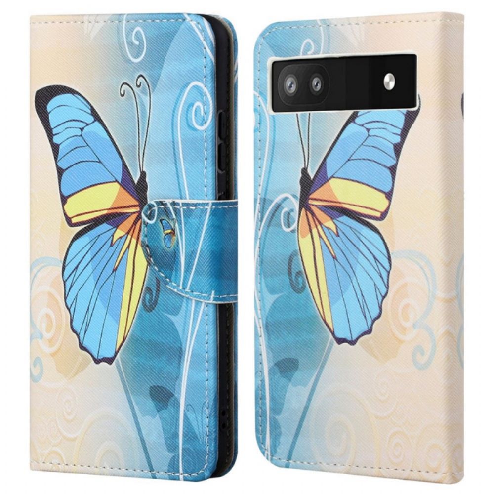 Flip Case Für Google Pixel 6A Schmetterling