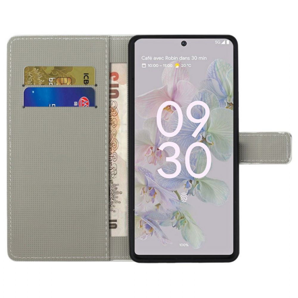 Lederhüllen Für Google Pixel 6A Eulenband