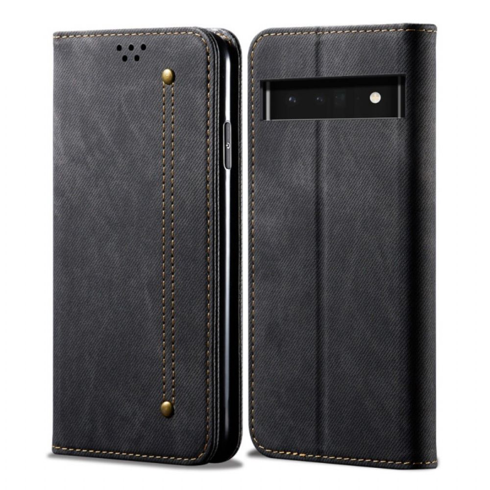 Schutzhülle Für Google Pixel 6A Flip Case Jeansstoff