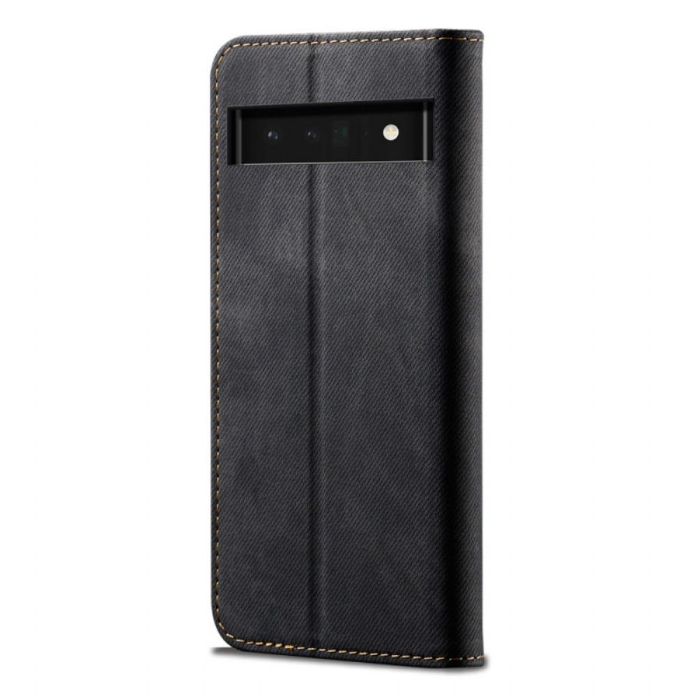 Schutzhülle Für Google Pixel 6A Flip Case Jeansstoff