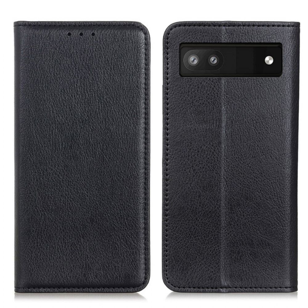 Schutzhülle Für Google Pixel 6A Flip Case Mattes Spaltleder