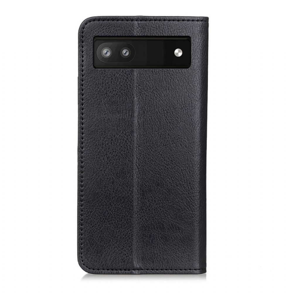 Schutzhülle Für Google Pixel 6A Flip Case Mattes Spaltleder