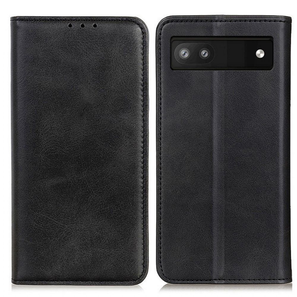 Schutzhülle Für Google Pixel 6A Flip Case Spaltleder