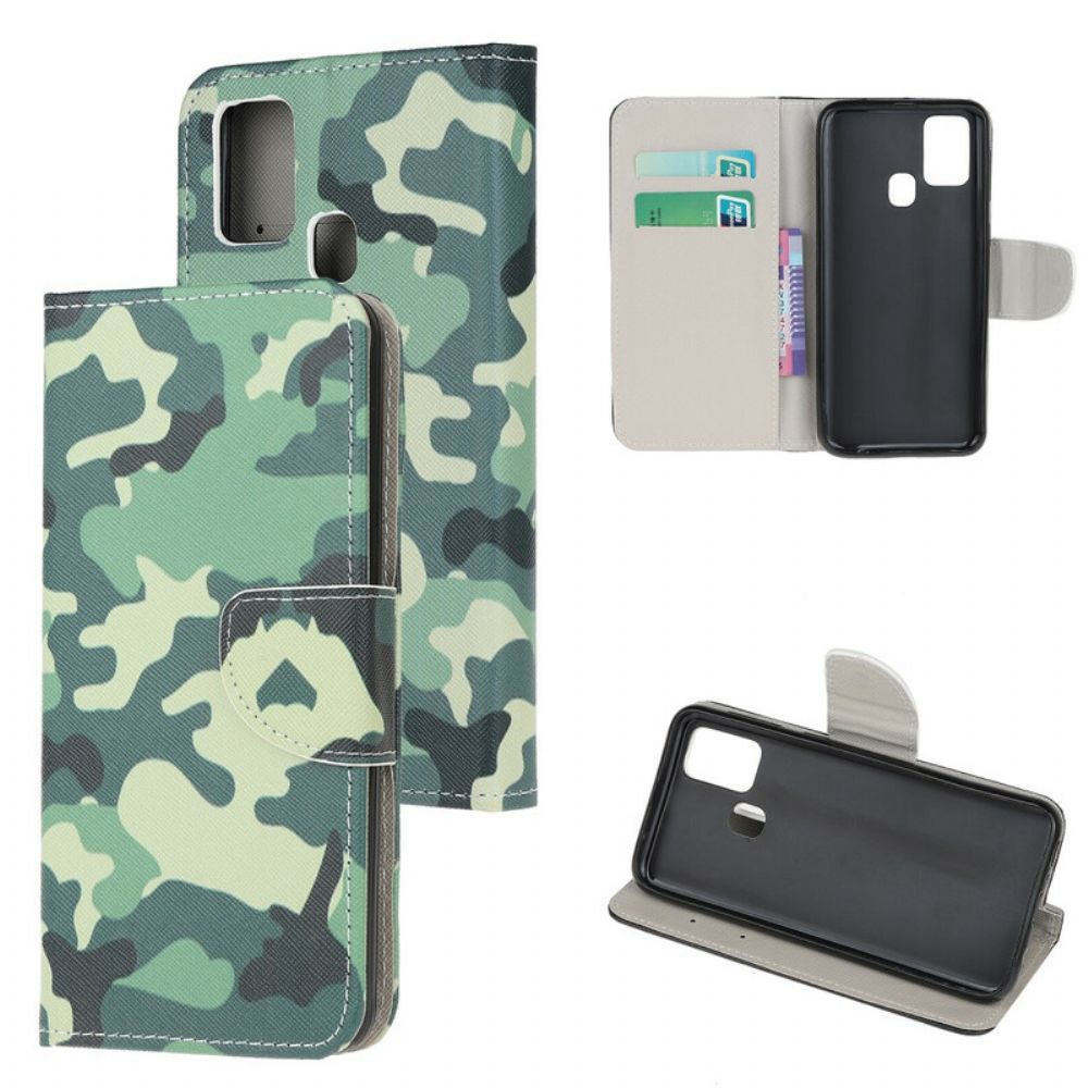 Flip Case Für OnePlus Nord N100 Militärische Tarnung